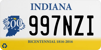 IN license plate 997NZI