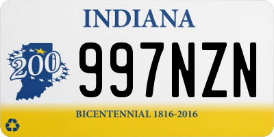 IN license plate 997NZN