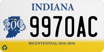 IN license plate 997OAC