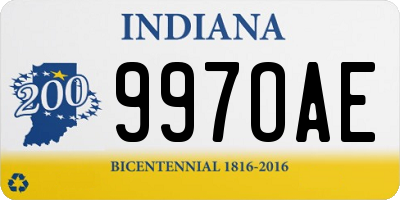 IN license plate 997OAE