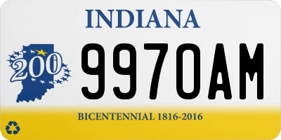 IN license plate 997OAM