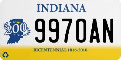 IN license plate 997OAN