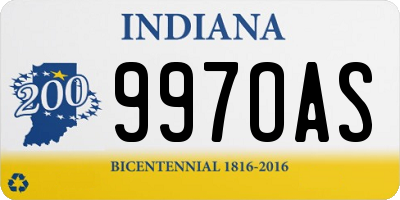IN license plate 997OAS