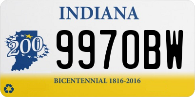 IN license plate 997OBW