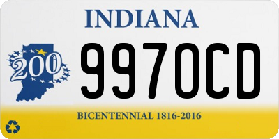IN license plate 997OCD