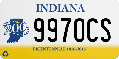 IN license plate 997OCS