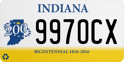 IN license plate 997OCX