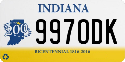 IN license plate 997ODK