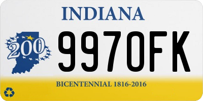 IN license plate 997OFK