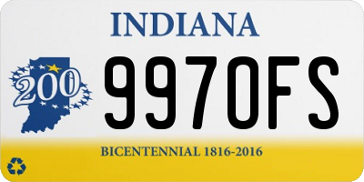 IN license plate 997OFS