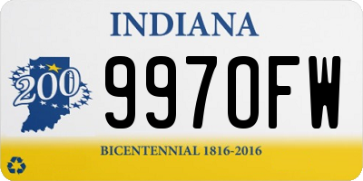 IN license plate 997OFW