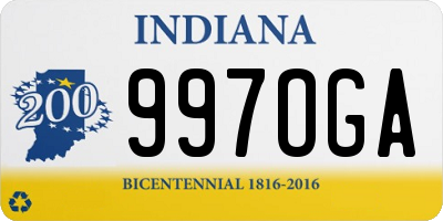 IN license plate 997OGA