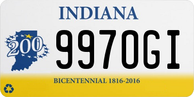 IN license plate 997OGI