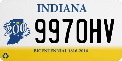 IN license plate 997OHV