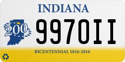 IN license plate 997OII