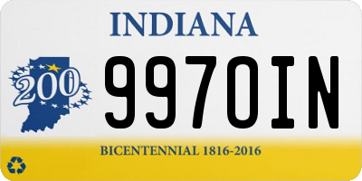 IN license plate 997OIN