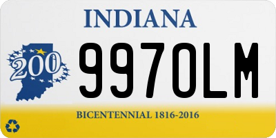 IN license plate 997OLM