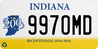 IN license plate 997OMD