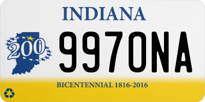 IN license plate 997ONA