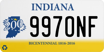 IN license plate 997ONF