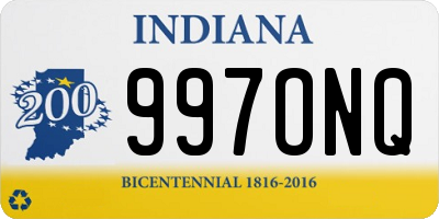 IN license plate 997ONQ