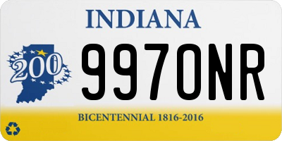 IN license plate 997ONR