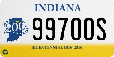 IN license plate 997OOS