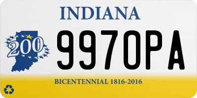 IN license plate 997OPA