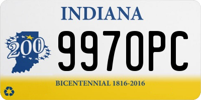 IN license plate 997OPC