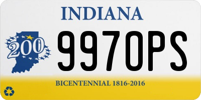 IN license plate 997OPS