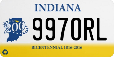IN license plate 997ORL