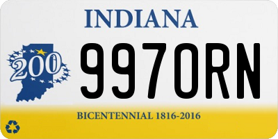 IN license plate 997ORN