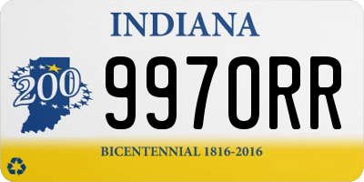 IN license plate 997ORR