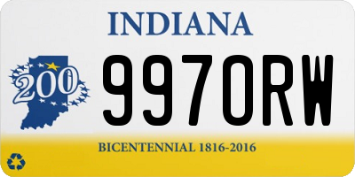 IN license plate 997ORW