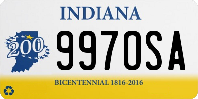 IN license plate 997OSA