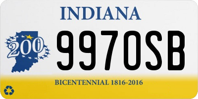 IN license plate 997OSB