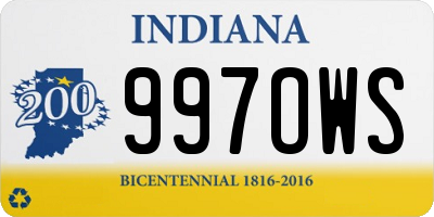 IN license plate 997OWS