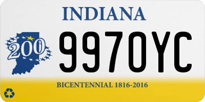 IN license plate 997OYC