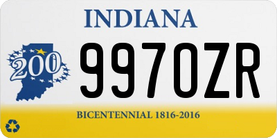 IN license plate 997OZR