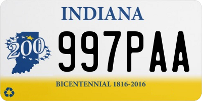 IN license plate 997PAA