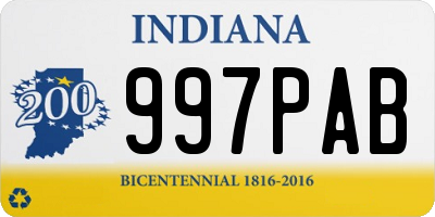 IN license plate 997PAB