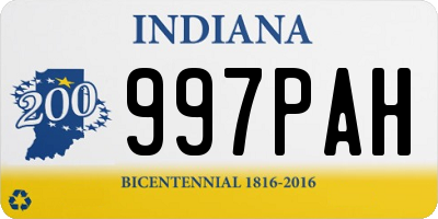 IN license plate 997PAH