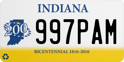 IN license plate 997PAM