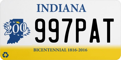 IN license plate 997PAT