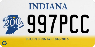 IN license plate 997PCC