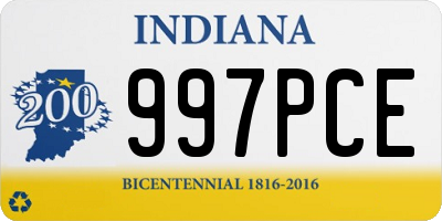 IN license plate 997PCE