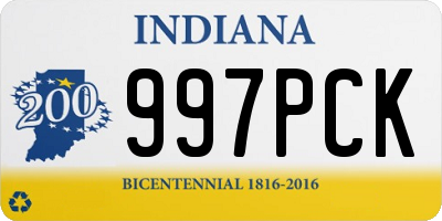 IN license plate 997PCK