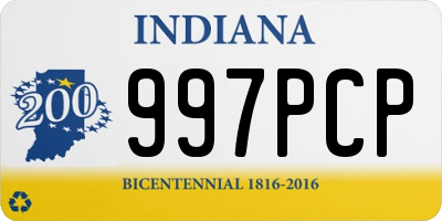 IN license plate 997PCP