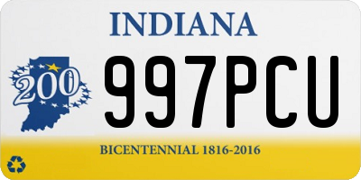 IN license plate 997PCU