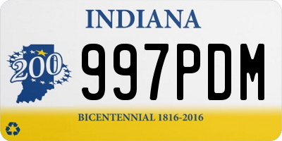 IN license plate 997PDM